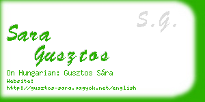 sara gusztos business card